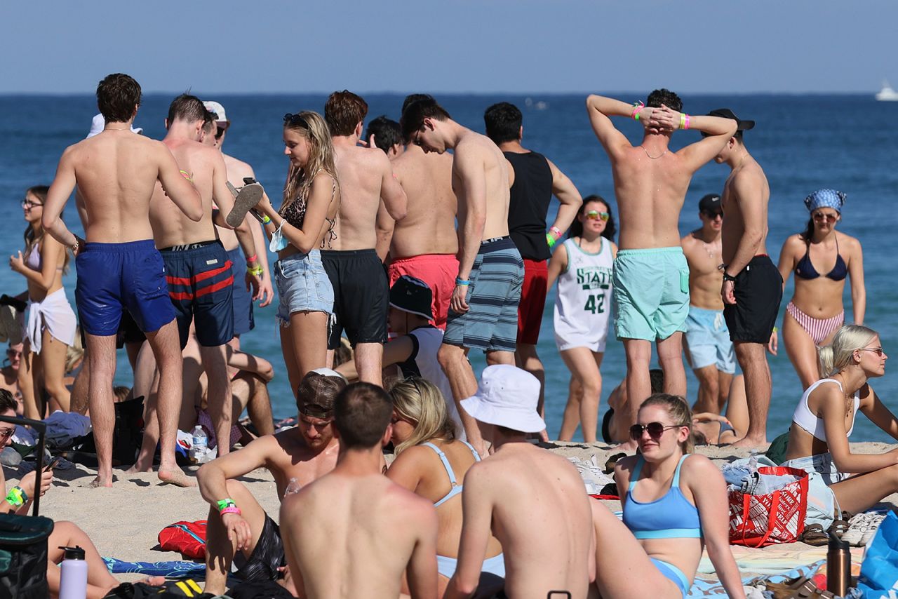 Fort Lauderdale, Florida, saw large spring break crowds in March.