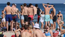 People enjoy themselves on the beach on March 04, 2021 in Fort Lauderdale, Florida. College students have begun to arrive in the South Florida area for the annual spring break ritual. 