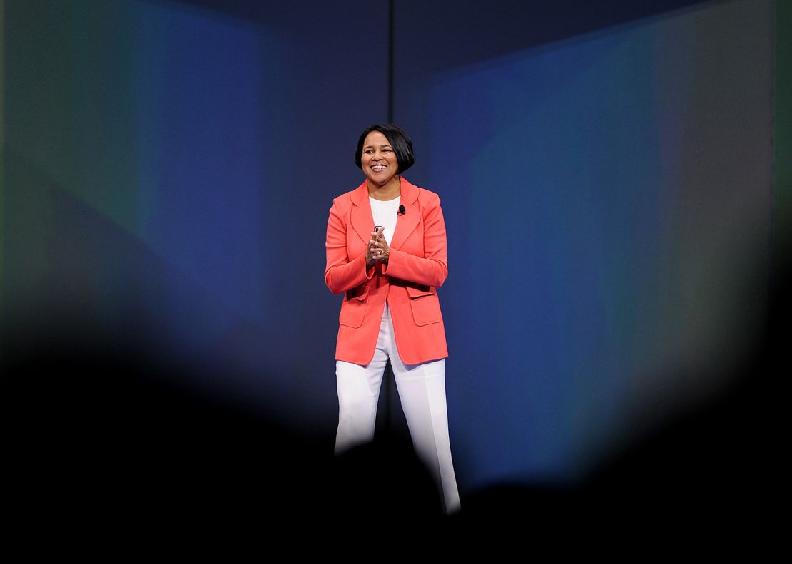 Rosalind Brewer, former president and CEO of Sam's Club, speaks during the Wal-Mart Stores Inc. annual shareholders meeting in Fayetteville, Arkansas, on June 7, 2013.