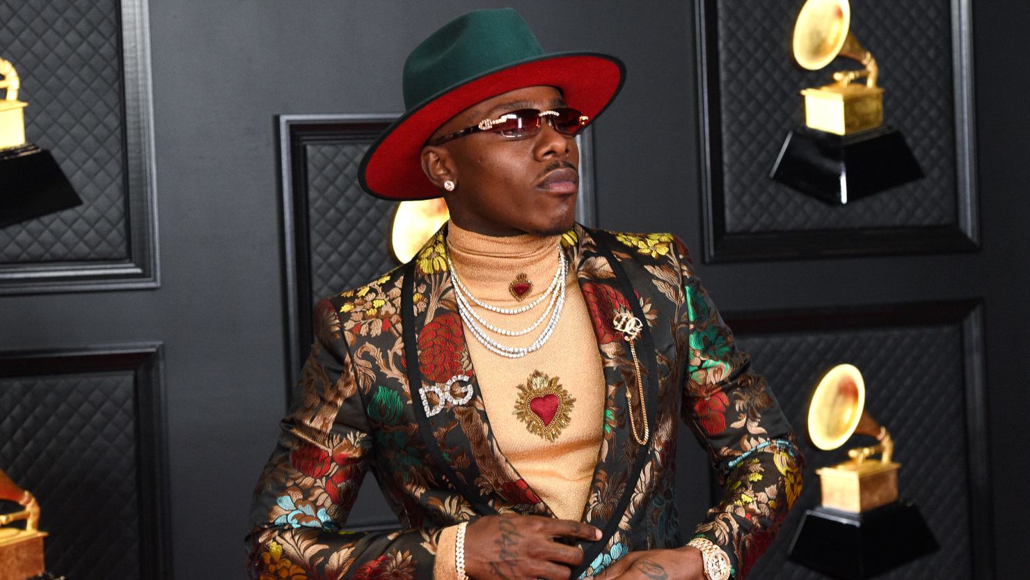 DaBaby attends the Grammy Awards in Los Angeles in March. 