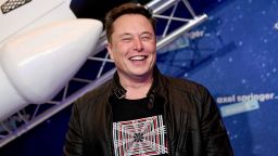 SpaceX owner and Tesla CEO Elon Musk poses on the red carpet of the Axel Springer Award 2020 on December 01, 2020 in Berlin, Germany.