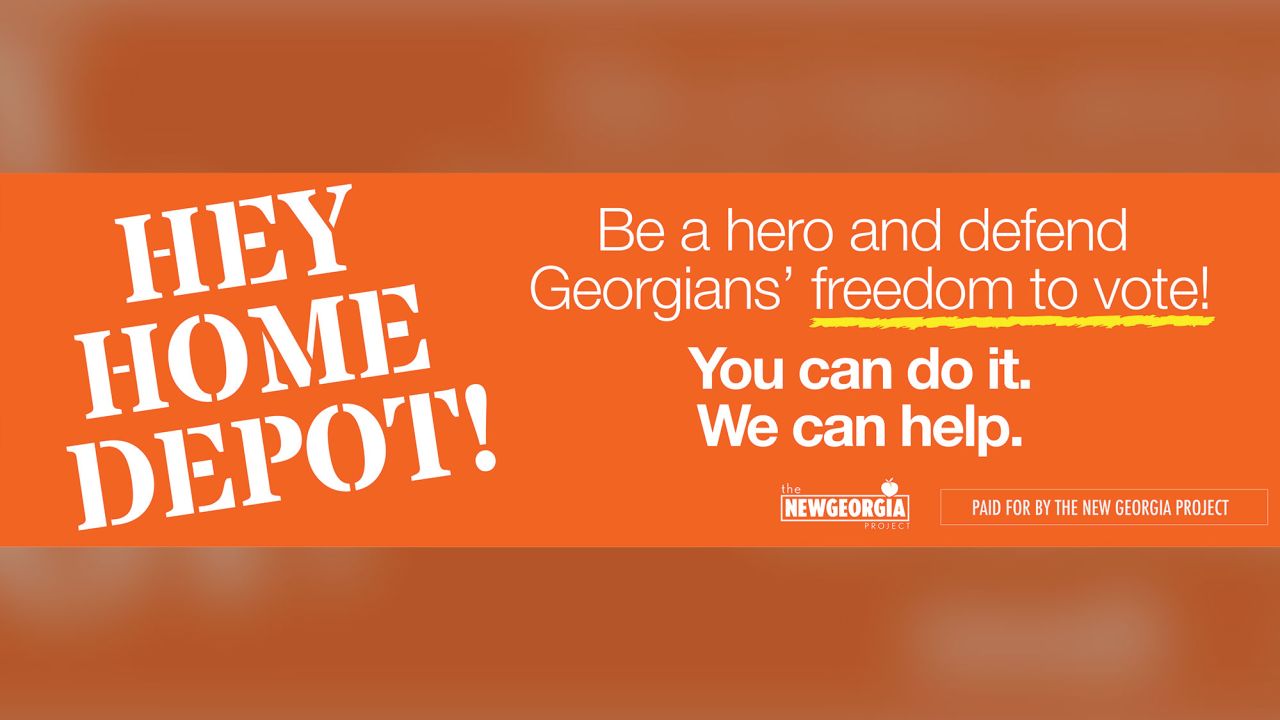 This message is aimed at Home Depot, which is also based in Atlanta.