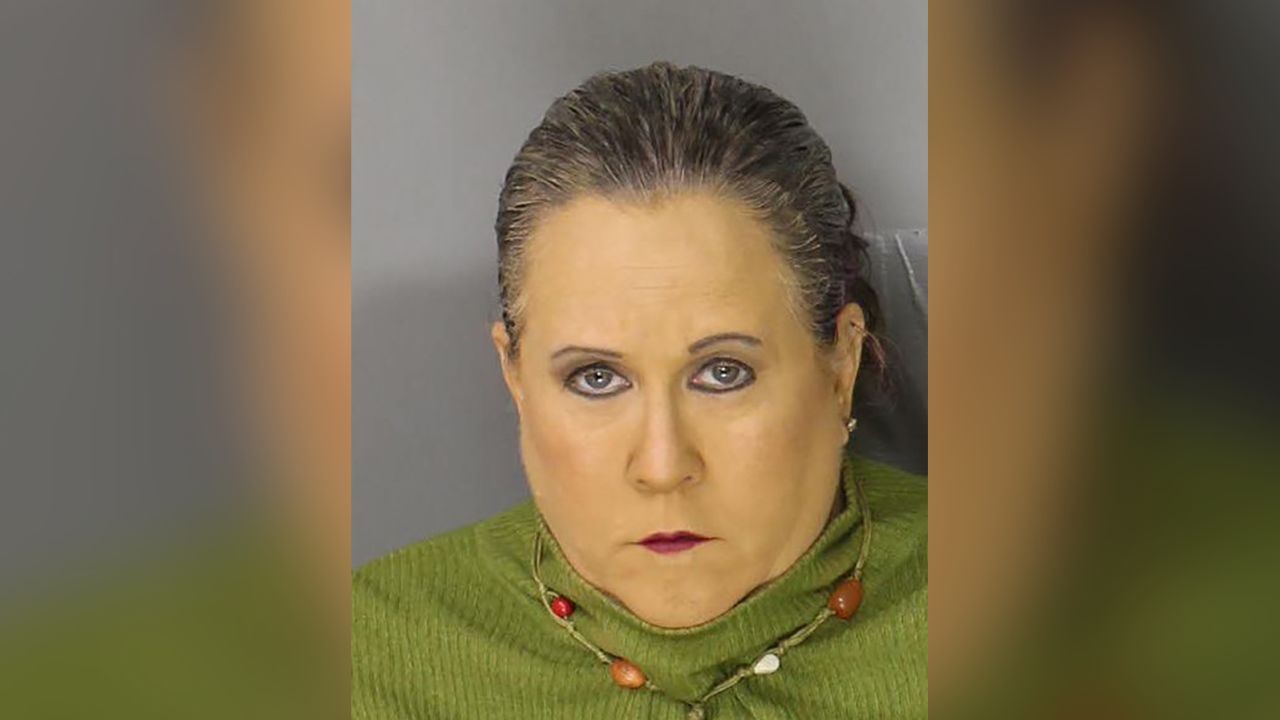 Raffaella Spone is seen in a booking photo provided by the Bucks County District Attorney's Office.