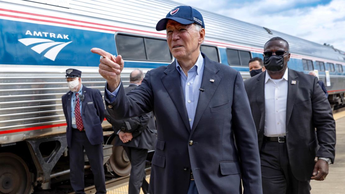 "Amtrak Joe" Biden has expressed his faith in America's railroads.