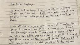 01 man hand writes heartfelt letter to future employers