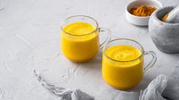 Golden milk with turmeric and spices