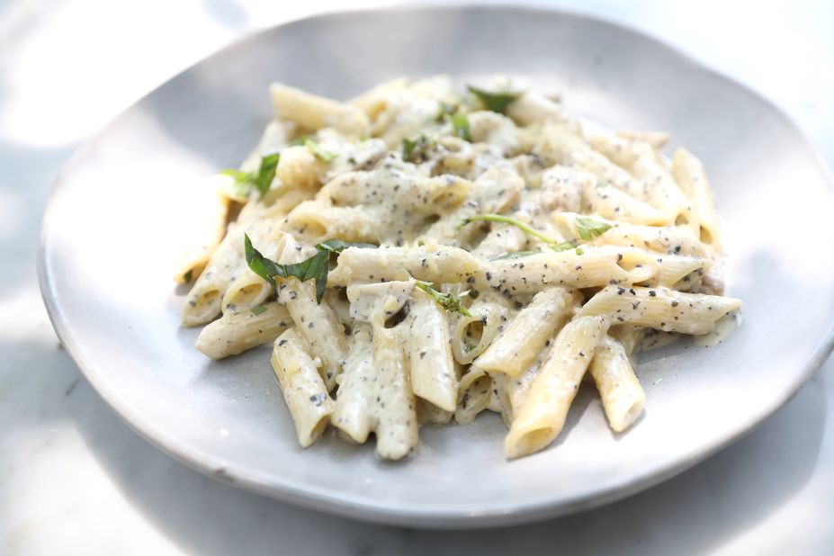 That big creamy pasta or other heavy meal can cause bloating, making it difficult to fall or stay asleep.  