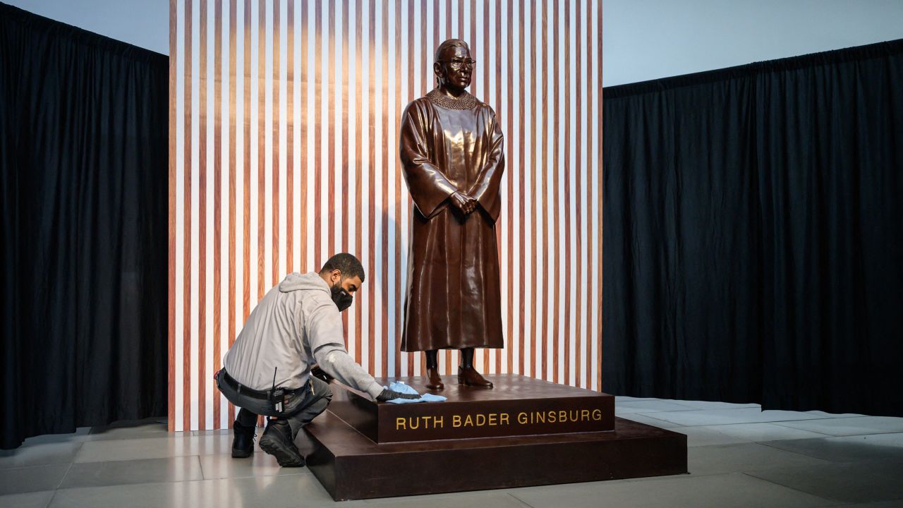 Hometown hero Ruth Bader Ginsburg honored with bronze statue in ...