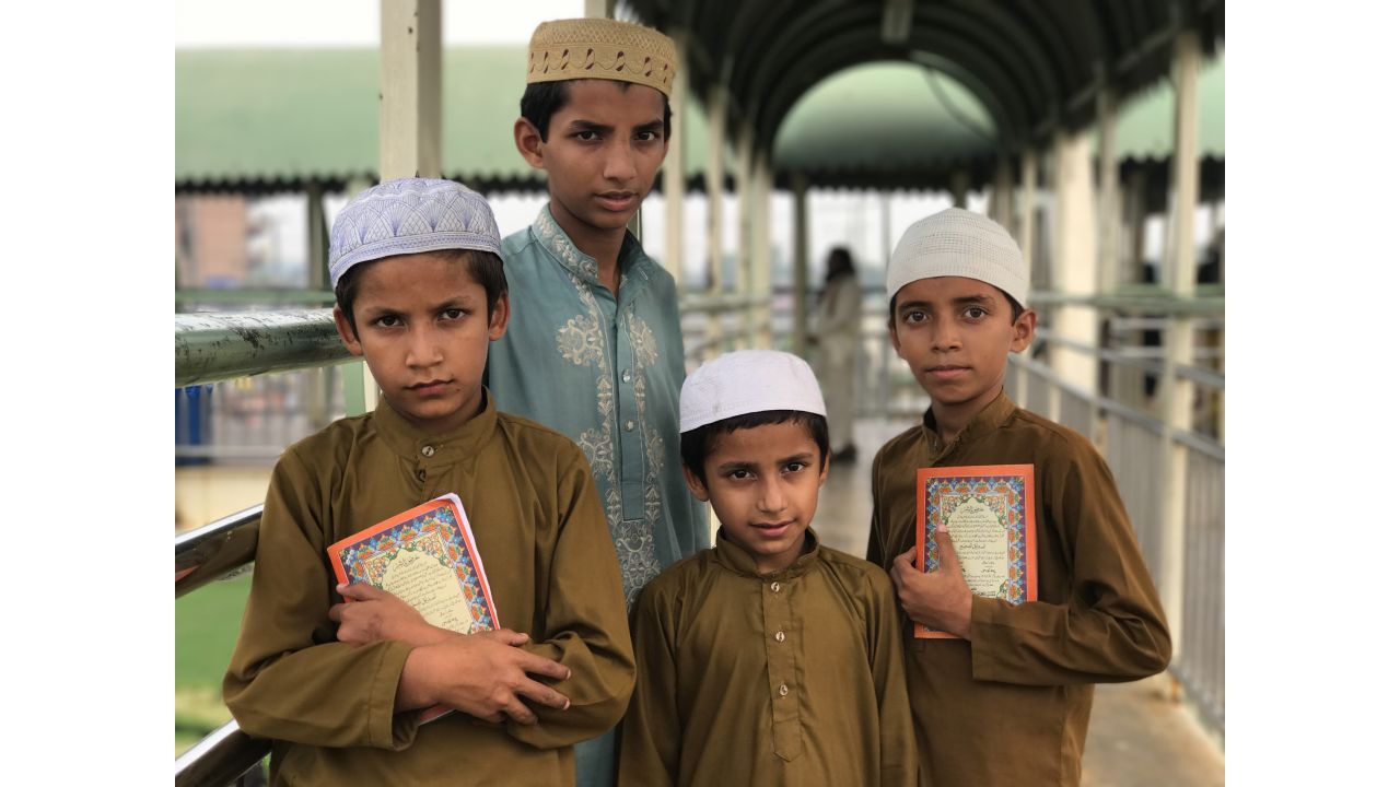 <strong>Traveling to school:</strong> These school boys talked to Ahmad about their future dreams. 