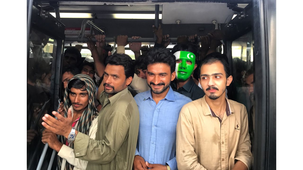 <strong>Busy routes</strong>: A photograph of passengers packed on the Metrobus on their way to Azadi Chowk while celebrating Independence Day.