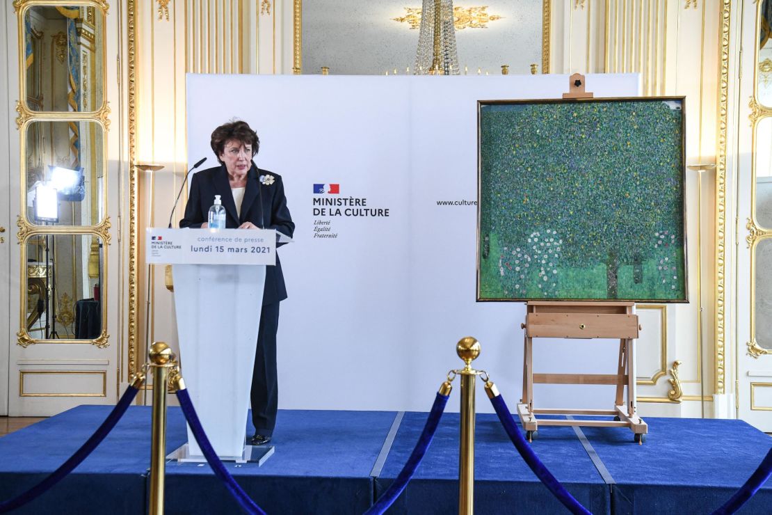 French Culture Minister Roselyne Bachelot said the return of the painting was France's "profound duty."