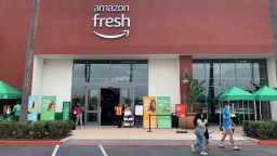 IRVINE, CA - OCTOBER 22: Amazon Fresh opened to the public in Irvine, CA on Thursday, October 22, 2020. Several more stores are planned, including in Fullerton, Whittier, Long Beach and Los Angeles. (Photo by Paul Bersebach/MediaNews Group/Orange County Register via Getty Images)