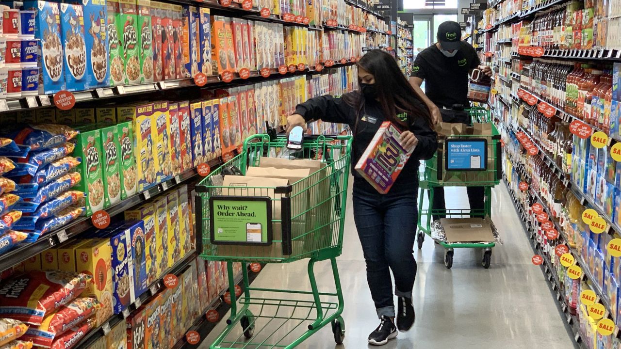Amazon Fresh stores have lower prices than Whole Foods and a wider selection of mainstream brands.