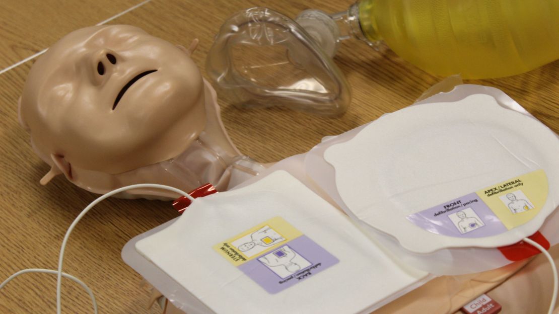 A CPR practice dummy at Lakewood High School's Athletic Lifestyle Management Academy in St. Petersburg, Florida. 