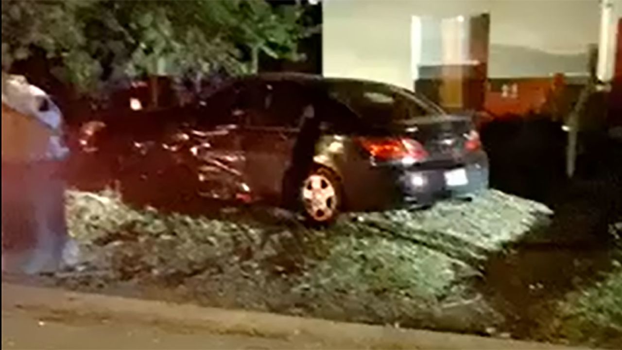 Torri'ell Norwood's car was totaled after another driver slammed into it.