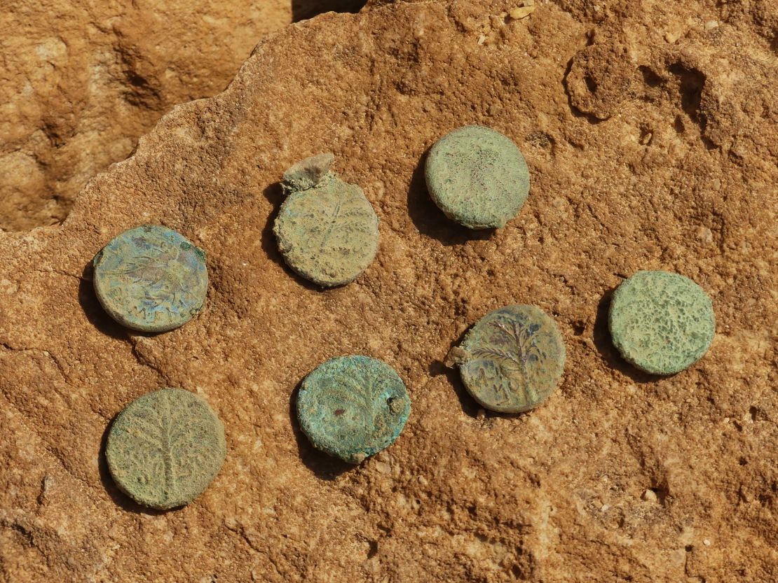Archaeologists also found these rare coins.