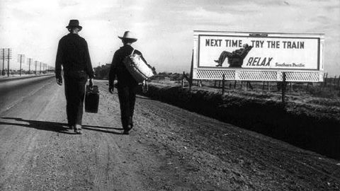 "Toward Los Angeles, California," by Dorothea Lange, March 1937.