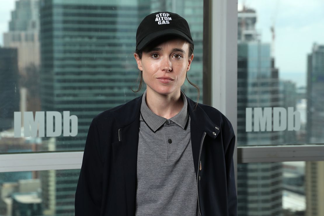 Page pictured in Toronto in 2019, over a year before publically disclosing his gender identity.