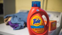 Procter and Gamble Co. Tide brand laundry detergent is arranged for a photograph taken in Hastings on Hudson, New York, U.S., on Saturday, Oct. 17, 2020. Proctor & Gamble Co. is scheduled to release earnings figures on October 20. Photographer: Tiffany Hagler-Geard/Bloomberg via Getty Images