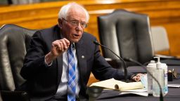 Sen. Bernie Sanders (I-VT) speaks during the confirmation hearing for Secretary of Energy nominee Jennifer Granholm before the Senate Committee on Energy and Natural Resources on Capitol Hill January 27, 2021 in Washington, DC. 