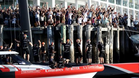 Team New Zealand was applauded by fans following its America's Cup win.