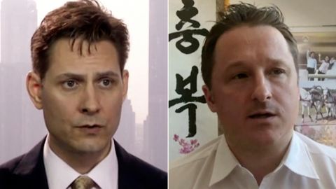 Detained Canadian citizens Michael Kovrig, left, and Michael Spavor, right, are due to go on trial in China.