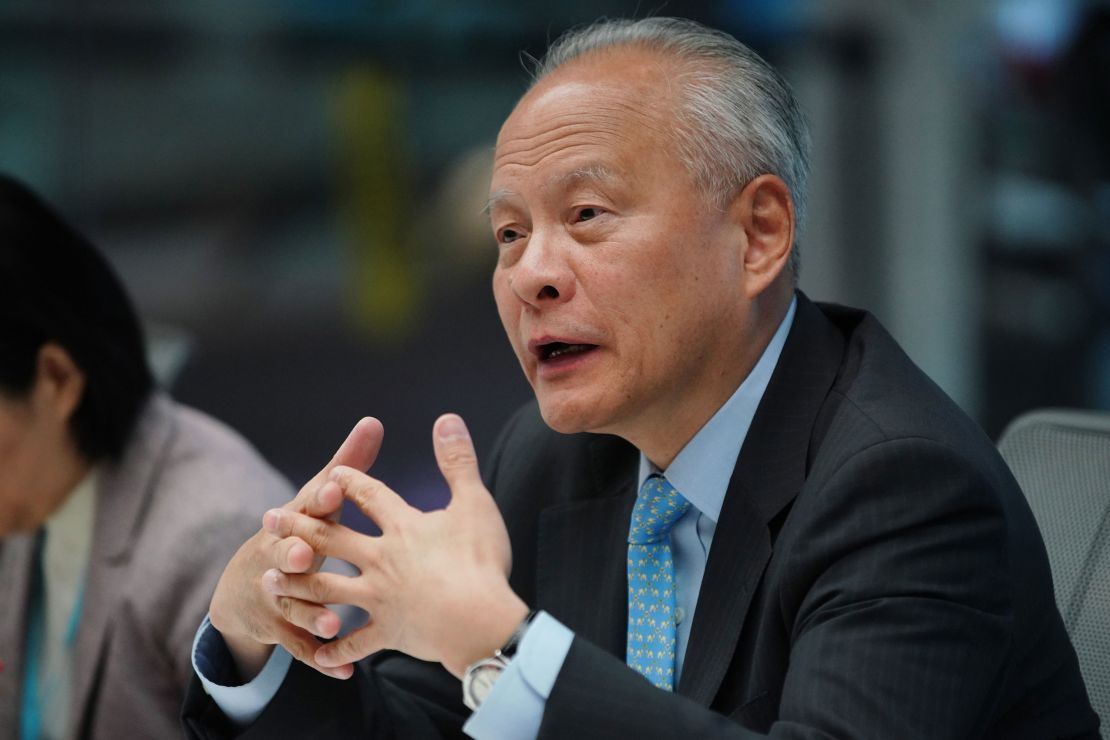 Cui Tiankai, China's ambassador to the US, speaks during an interview in New York, on Friday, May 24, 2019.