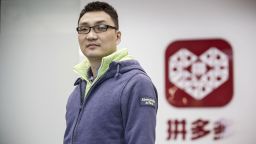 Colin Huang, chief executive officer and founder of Pinduoduo, poses for a photograph at the company's office in Shanghai, China, on Friday, Feb. 24, 2017. Pinduoduo, or PDD, is a kind of Facebook-Groupon mashup that Huang believes could revolutionize e-commerce. Photographer: Qilai Shen/Bloomberg via Getty Images