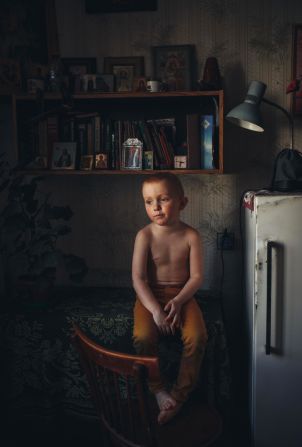 Russian photographer Lyudmila Sabanina took this photo of a young child lost in contemplation, claiming the top prize in the portraiture category.