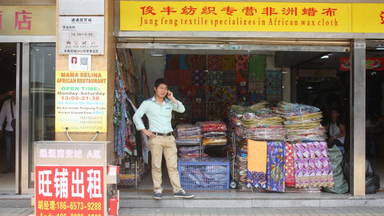 A shop in Little Africa in Guangzhou in 2019. Many small stores in this area are now shuttered.