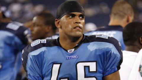 Colin Allred of the Tennessee Titans watches the action from the sideline during a preseason game on August 11, 2007 at LP Field in Nashville, Tennessee.