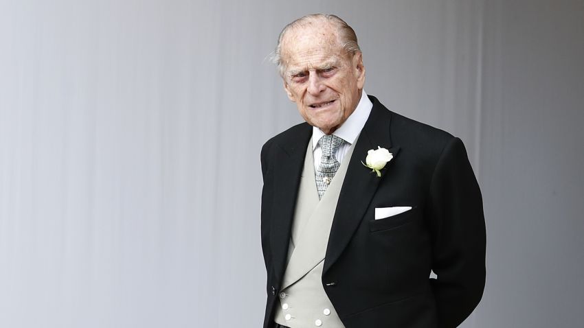 WINDSOR, ENGLAND - OCTOBER 12:  Prince Philip, Duke of Edinburgh attends the wedding of Princess Eugenie of York to Jack Brooksbank at St. George's Chapel on October 12, 2018 in Windsor, England.  (Photo by Alastair Grant - WPA Pool/Getty Images)