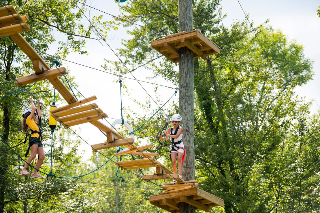 Campers at Lake Bryn Mawr Camp in Honesdale, Pennsylvania, are shown in July 2019. The camp, which did not open in the 2020 season, will open this year with systematic Covid testing.