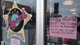 Legends Diner co-owner Wayne LaCombe told CNN that the sign is tongue-in-cheek.