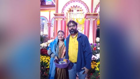 Since being kidnapped, Captain Ripusudan Prasad now phones his wife Anita twice a day.