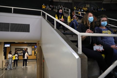 Michigan fans wait for the team's opening game against Texas Southern.