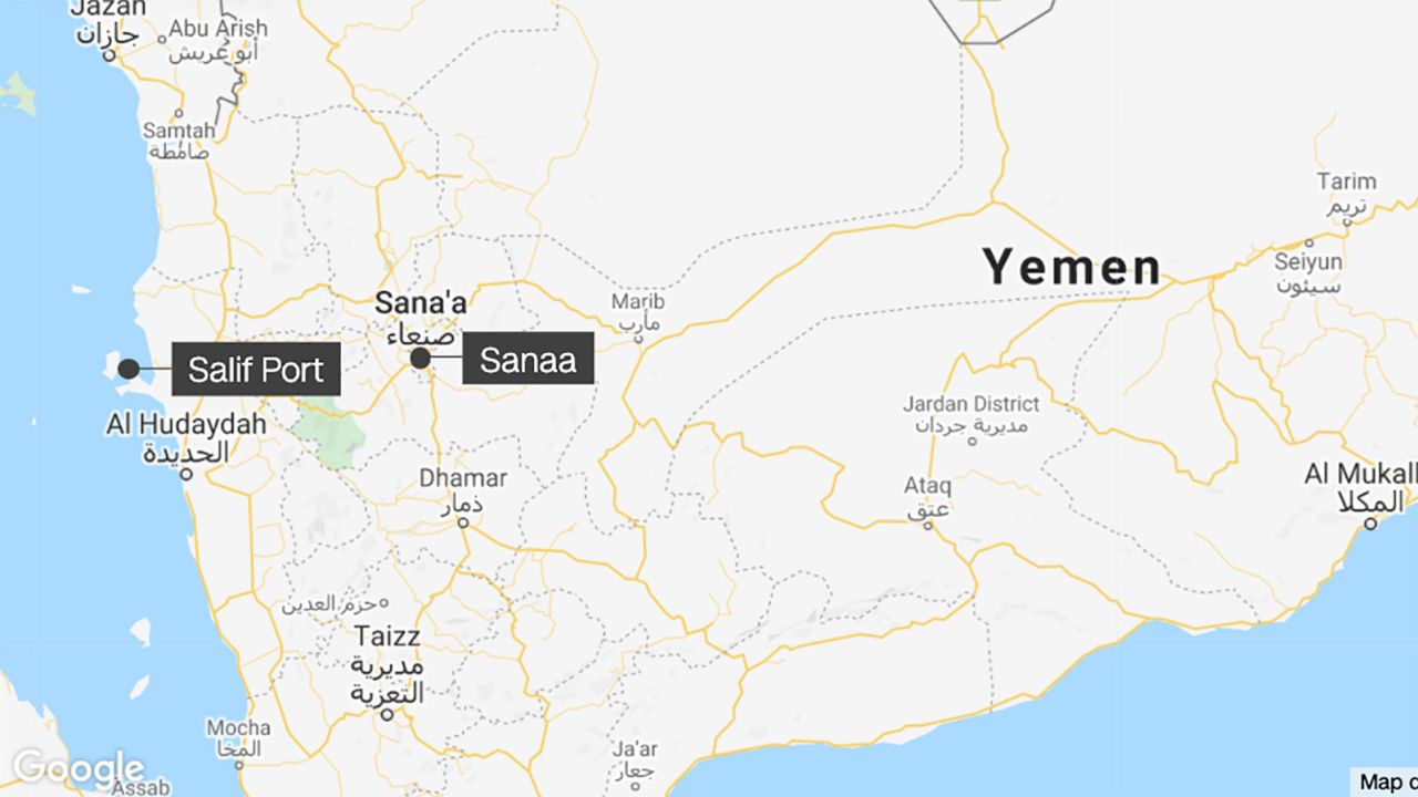 The locations of multiple airstrikes in Yemen.