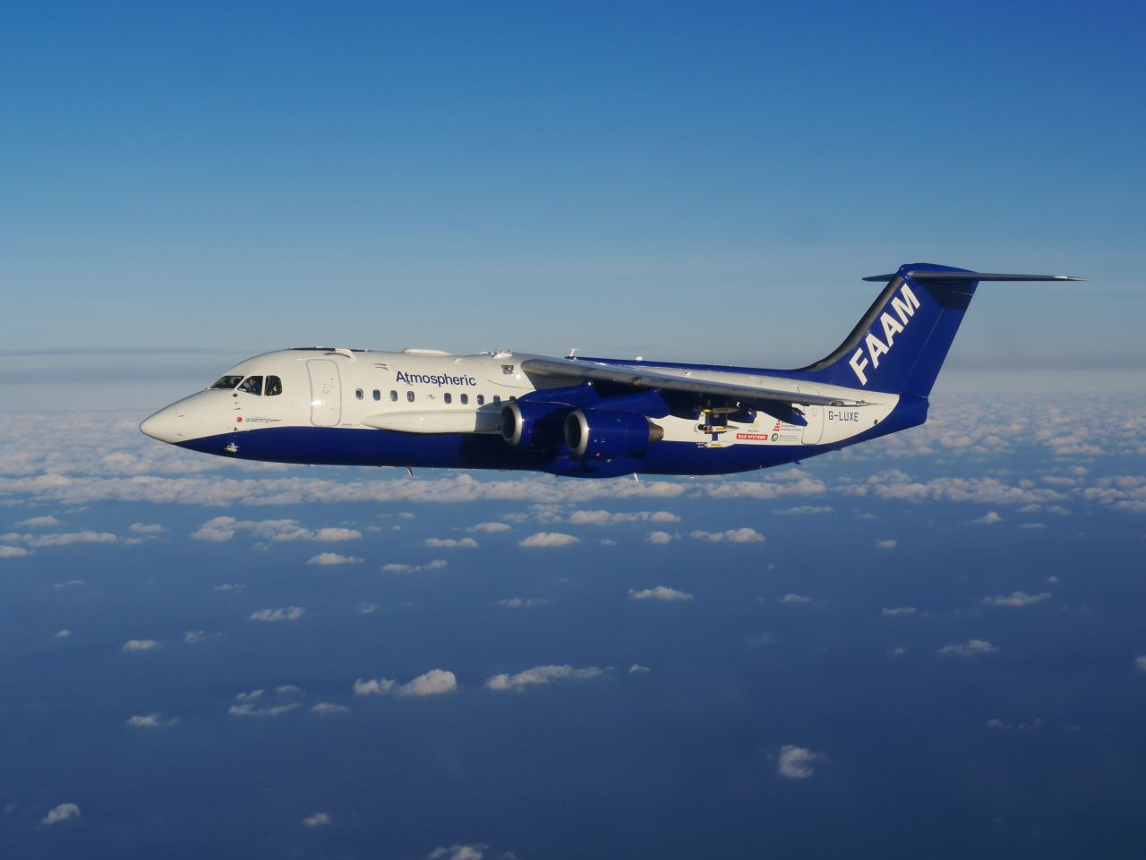 The flying laboratory can reach an altitude of 35,000 feet.