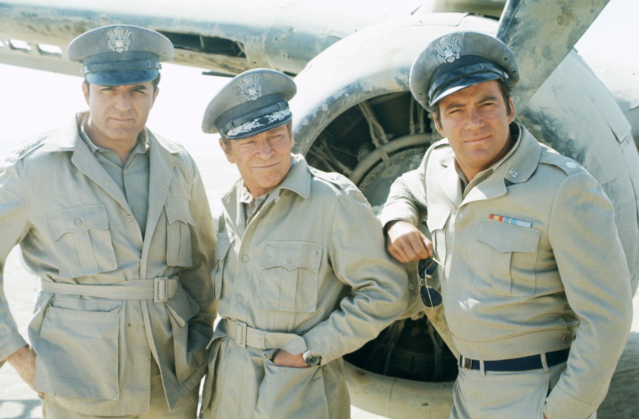 Shatner, right, appears with Vince Edwards and Richard Basehart in the 1970 television film "Sole Survivor."