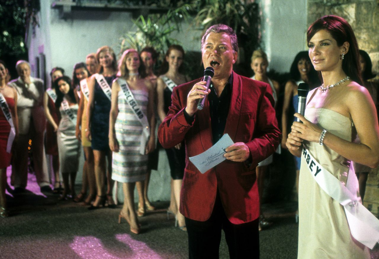 Shatner appears next to Sandra Bullock in a scene from the 2000 film "Miss Congeniality."