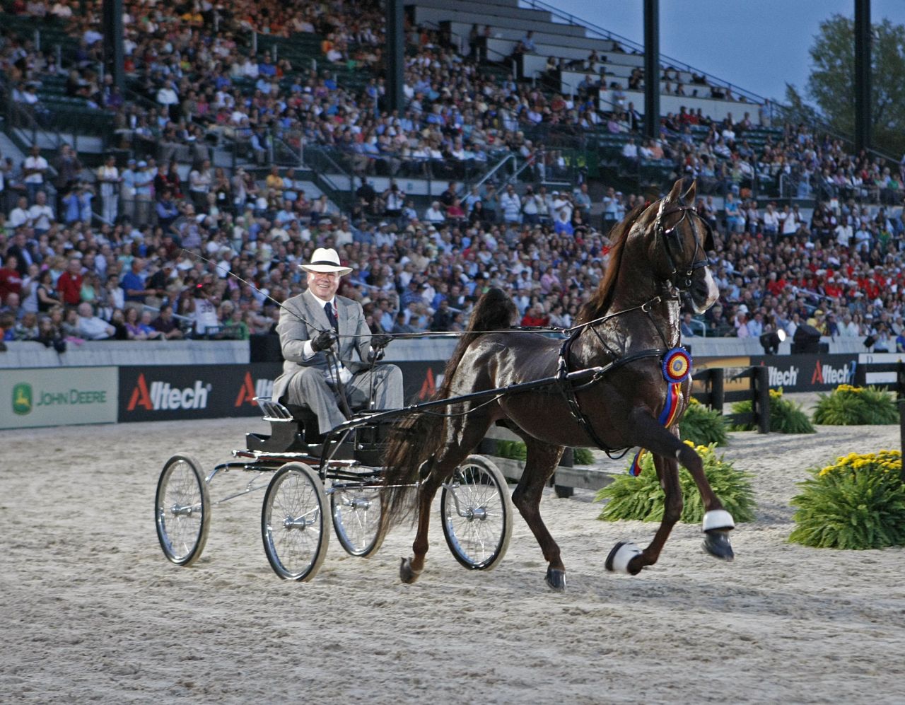 Shatner performs during the opening ceremonies of the World Equestrian Games in 2010. Shatner breeds and owns champion horses.