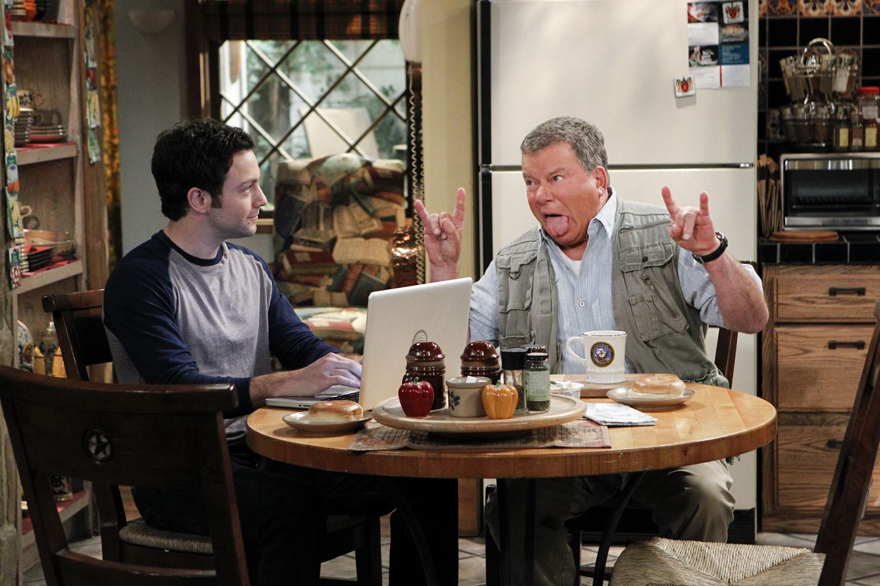 Shatner appears with Jonathan Sadowski in an episode of "$#*! My Dad Says" in 2011.
