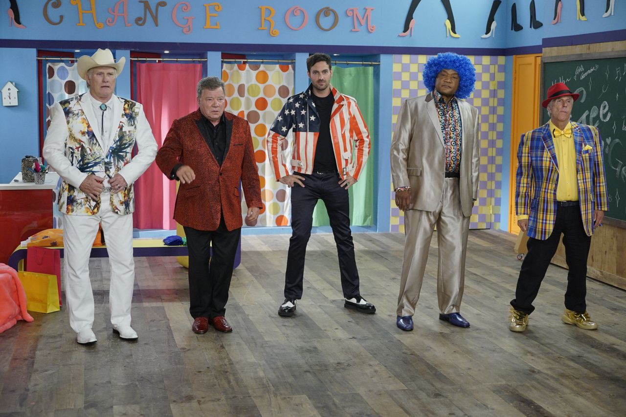 From left, Terry Bradshaw, Shatner, Jeff Dye, George Foreman and Henry Winkler appear on an episode of the travel show "Better Late Than Never" in 2016. They were in Seoul, South Korea.