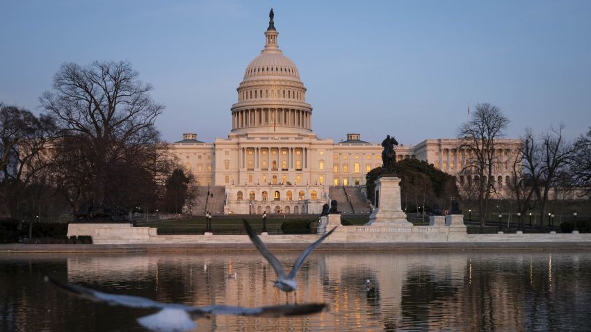 WASHINGTON, DC - MARCH 08: The U.S. Capitol building exterior is seen at sunset on March 8, 2021 in Washington, DC. The House is scheduled to begin voting on the Senate's Covid-19 relief bill later this week. (Photo by Sarah Silbiger/Getty Images)