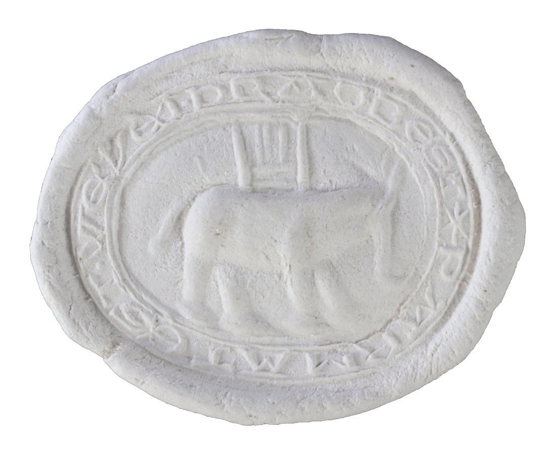 Among the other finds was a gold medieval seal matrix featuring a Roman intaglio engraved with an elephant.