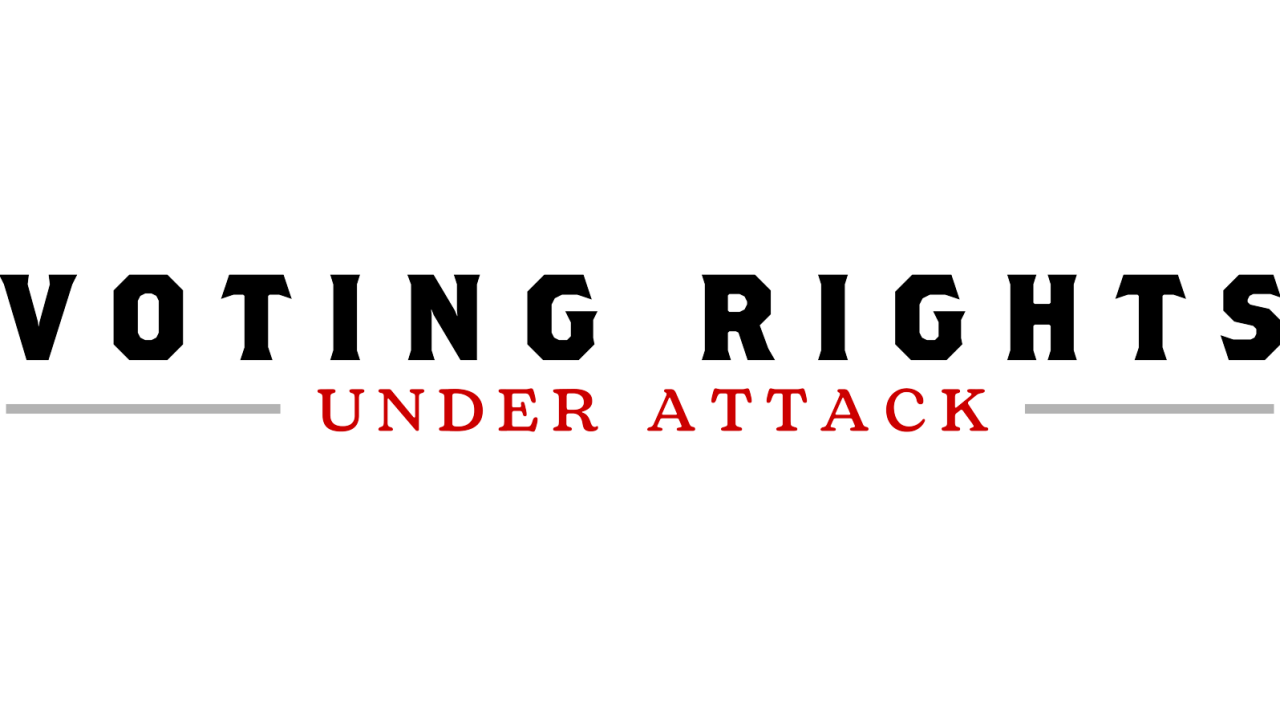 Voting rights under attack logo