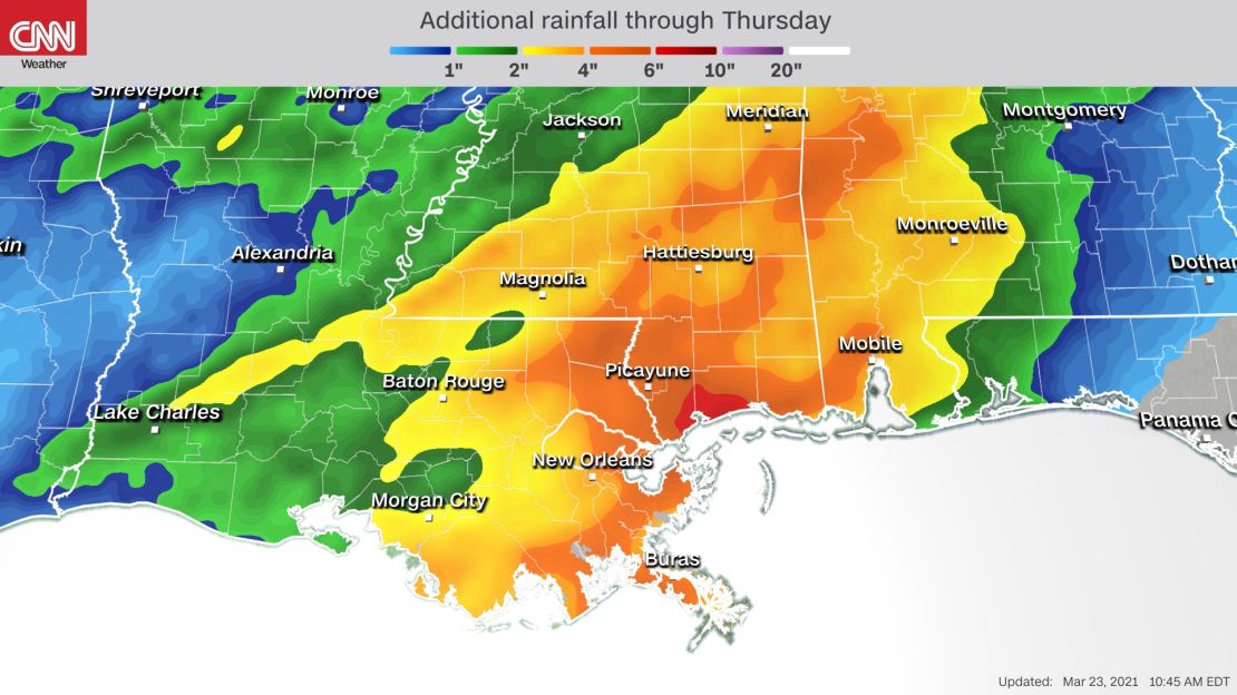 forecast rain accum gulf coast