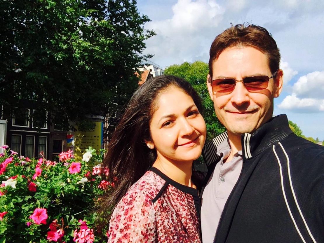 Vina Nadjibulla and her husband Michael Kovrig, a former Canadian diplomat who has been detained in China since 2018.