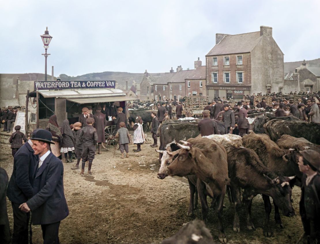 A town fair in Ballybricken, County Waterford, in 1910.