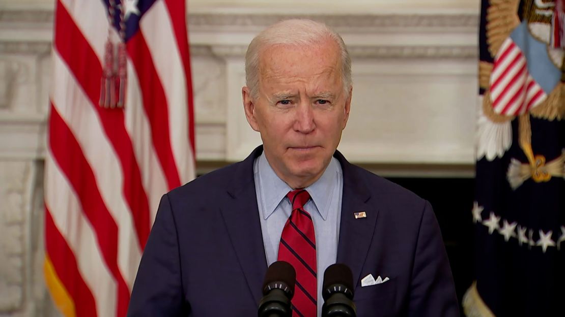 President Joe Biden calls on Congress to pass gun control legislation in the wake of the Boulder, Colorado, mass shooting on March 23, 2021.